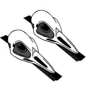 Too Fast Bird Skull Cyndi Hair Clips